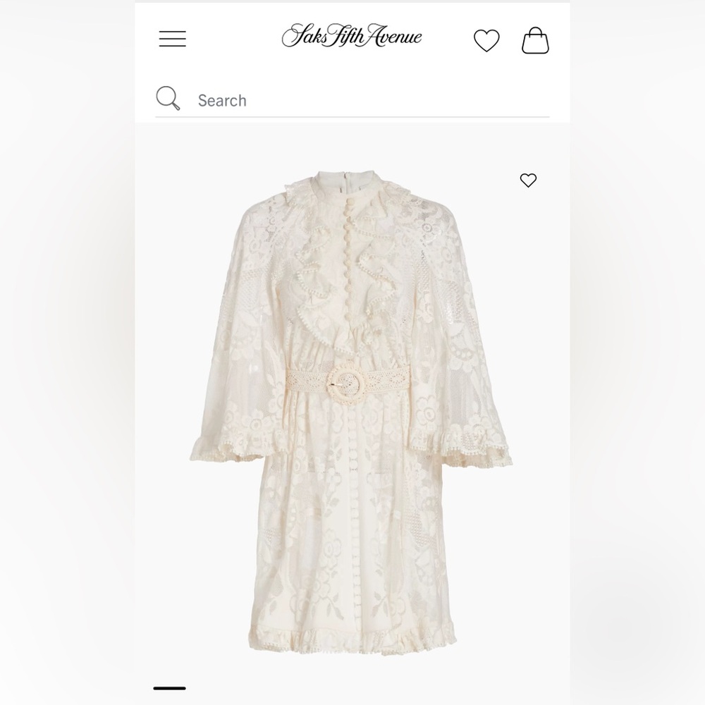 Zimmermann Cream Lace Dress